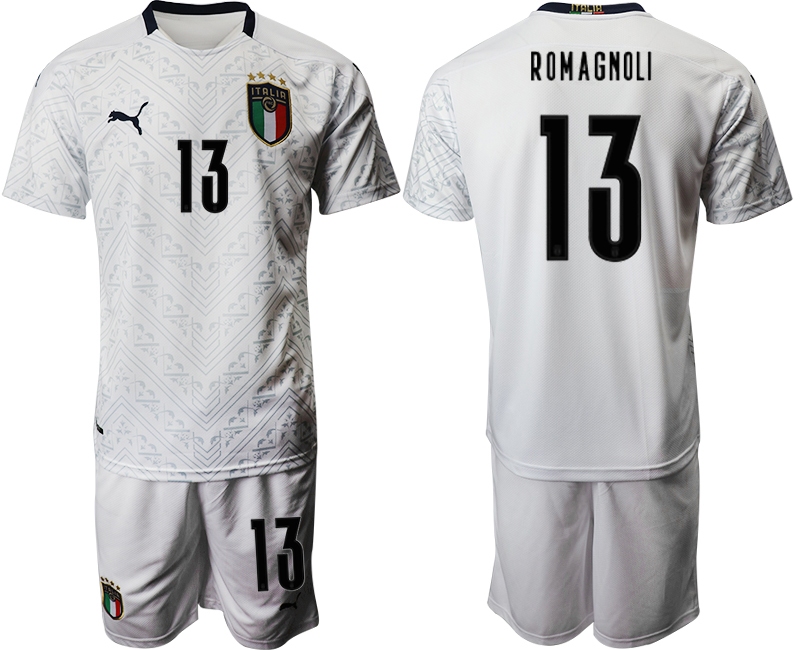 2021 Men Italy away #13 white soccer jerseys->italy jersey->Soccer Country Jersey